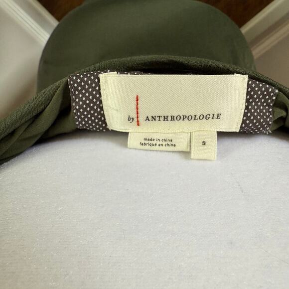 Anthropologie Elyse Bias Slip Dress Women’s Small Moss Green Cowl Neck - Picture 6 of 8